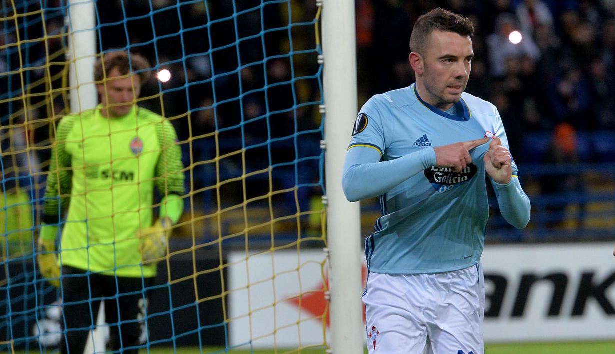 3. Iago Aspas (Celta Vigo) - 9 Gol (1 Penalti). (AFP/Genya Savilov)