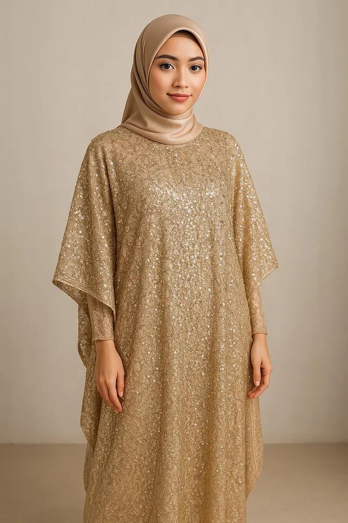 8 Model Kaftan Muslim Modern Buat Lamaran Biar Tampil Percaya Diri di Depan Keluarga Besar Pasangan