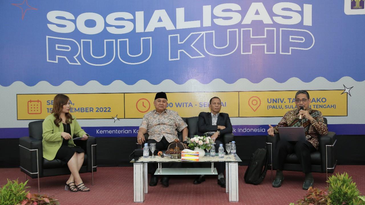 Acara Sosialisasi RUU KUHP, di Palu, Selasa (15/11).