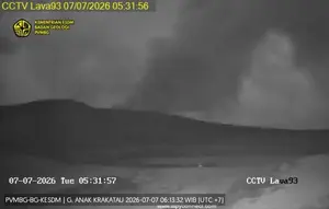 Kondisi Terkini Gunung Anak Krakatau, Abu Kelabu Kembali Membubung