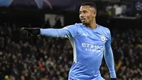 Gabriel Jesus. Pemain berusia 24 tahun ini kini menjalani musim ke-6 bersama Manchester City. Total telah tampil 220 laga di semua ajang dengan torehan 88 gol dan 43 assist. Bersama Timnas Brasil telah mengoleksi 54 caps, dengan torehan 18 gol dan 13 assist. (AFP/Oli Scarff)