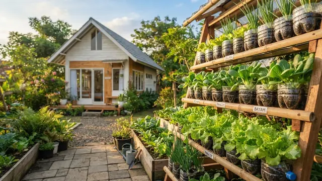Kebun Mini dari Botol Bekas