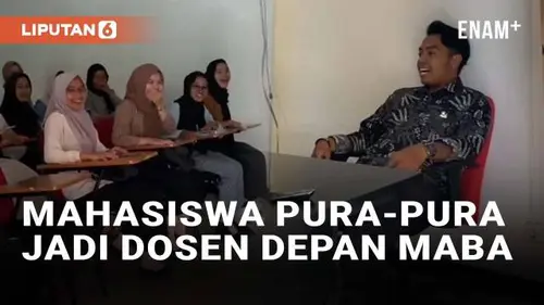 VIDEO: Jahil Banget, Mahasiswa Pura-Pura Jadi Dosen di Hari Pertama Kuliah Maba