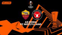 Cover prediksi AS Roma vs FC Midtjylland - Europa League. (Bola.com/Gregah Nurikhsani)