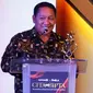 Bupati Kabupaten Pulau Taliabu,  Aliong Mus memberikan sambutan saat acara Anugerah Inspiratif Liputan6.com di hotel Shangri La, Jakarta, Rabu (31/7/2024). Bupati Kabupaten Pulau Taliabu  menerima penghargaan Tokoh Inspiratif Penggerak Kemajuan Insfrastuktur Pariwisata dan Inklusi Digital di Pedesaan. (Liputan6.com/Herman Zakharia)