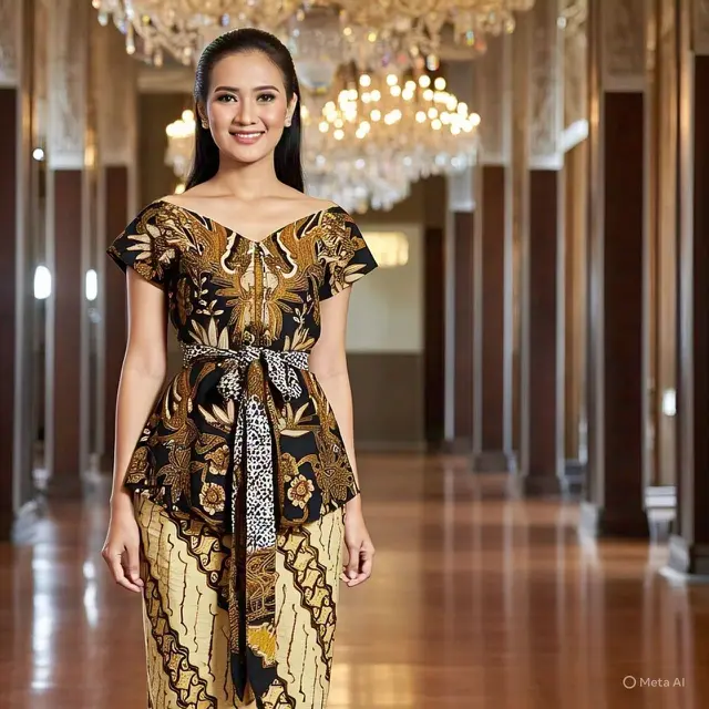 Model batik wanita terbaru (image by Meta AI)