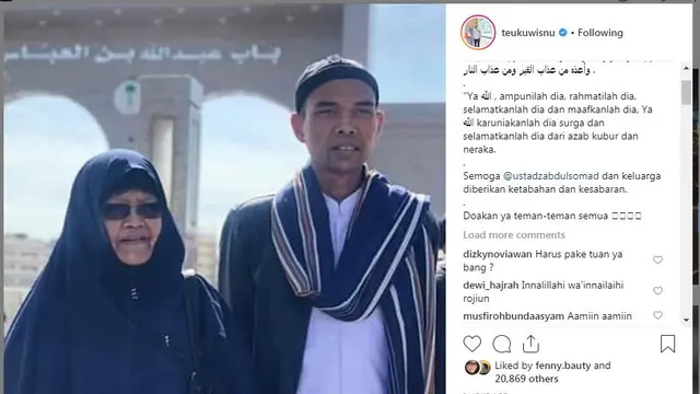 Ustaz Abdul Somad dan Ibunda