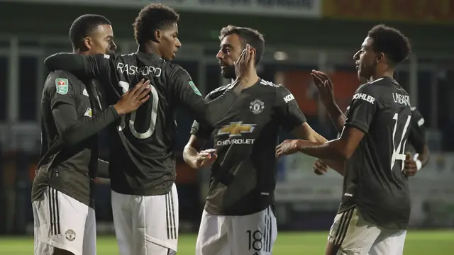 Hasil Piala Liga Inggris: MU Pesta Gol ke Gawang Luton