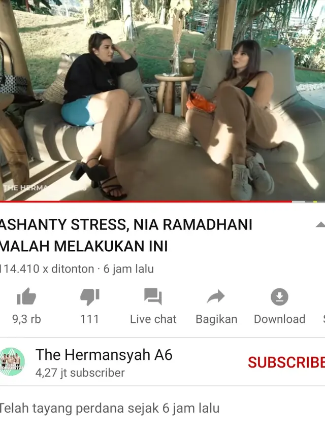 Unggahan Ashanty. (Foto: YouTube The Hermansyah A6)