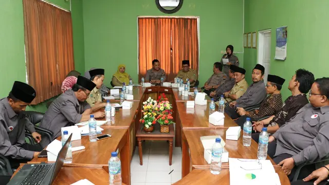 Pertemuan FKUB Kebumen, Jawa Tengah menjelang Natal dan tahun baru 2020. (Foto: Liputan6.com/Polres Kebumen/Muhamad Ridlo)