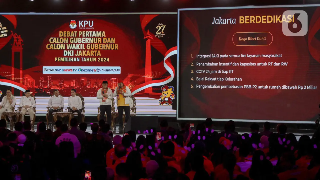 Debat Perdana Pilkada Jakarta 2024, Setiap Pasangan Calon Sampaikan Visi-Misi