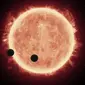 Kedua planet tersebut ditemukan mengorbit sebuah bintang yang lebih kecil dan lebih dingin dibandingkan matahari (Nasa, ESA, and G Bacon). 