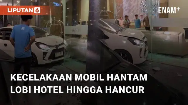 Beredar video viral terkait kecelakaan mobil yang tabrak lobi hotel. Kecelakaan ini terjadi di lobi hotel Aston Batam, Kep. Riau Sabtu (18/11/2023)