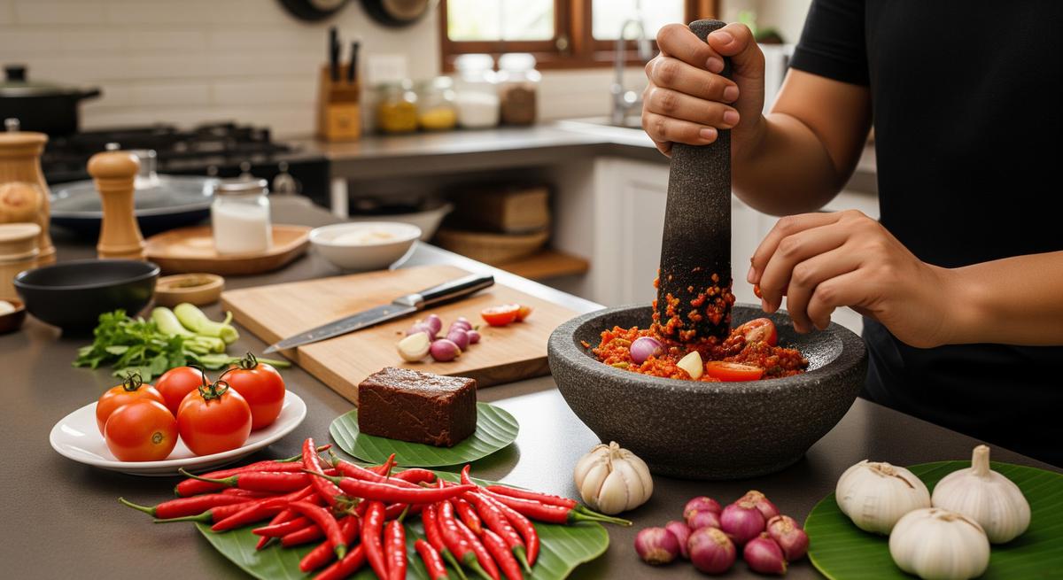 Membuat Sambal Terasi Tomat
