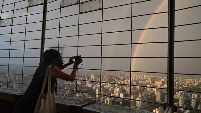Keindahan Pelangi Ganda di Langit Beijing