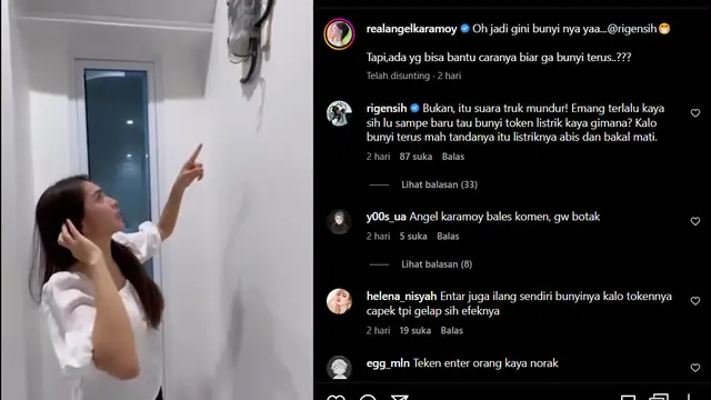 Angel Karamoy Senang Bukan Kepalang Dengar Token Listrik Bunyi, Tapi Malah Kebingungan Cara Mematikannya