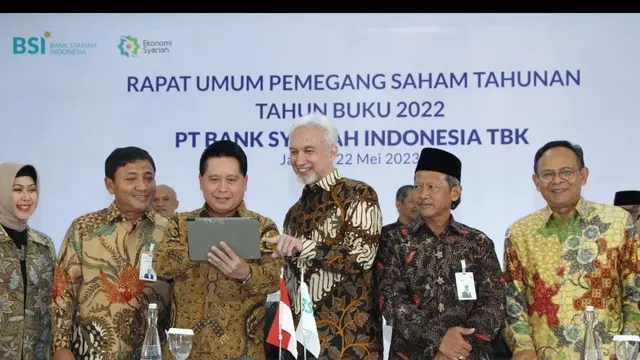Rapat Umum Pemegang Saham Tahunan (RUPST) PT Bank Syariah Indonesia Tbk (BRIS), Senin (22/5/2023). (Foto: Bank Syariah Indonesia)