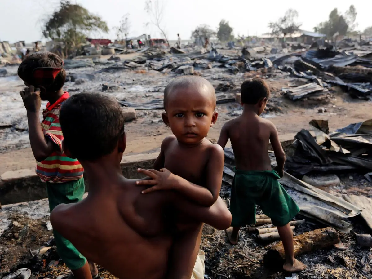 Anak-anak etnis Rohingya (Twitter/Khaled Beydoun)