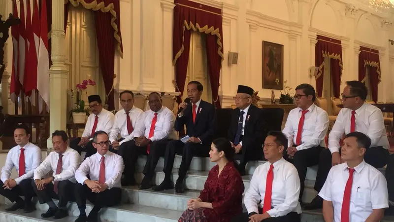 Presiden Jokowi mengumumkan 12 nama wakil menteri di Istana, Jumat (25/10/2019)