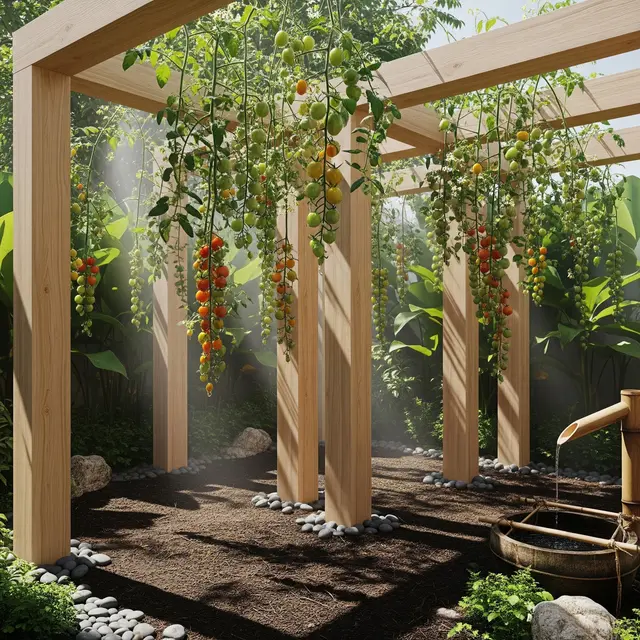 Ide Desain Kebun Tomat Gantung Ala Jepang