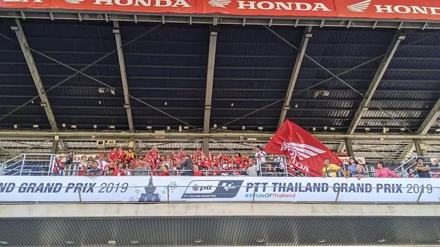 Podium juara race pertama kelas AP 250cc Asia Road Racing Championship (ARRC) 2019 di Sirkuit Internasional Chang, Buriram, Thailand, Sabtu (30/11/2019).