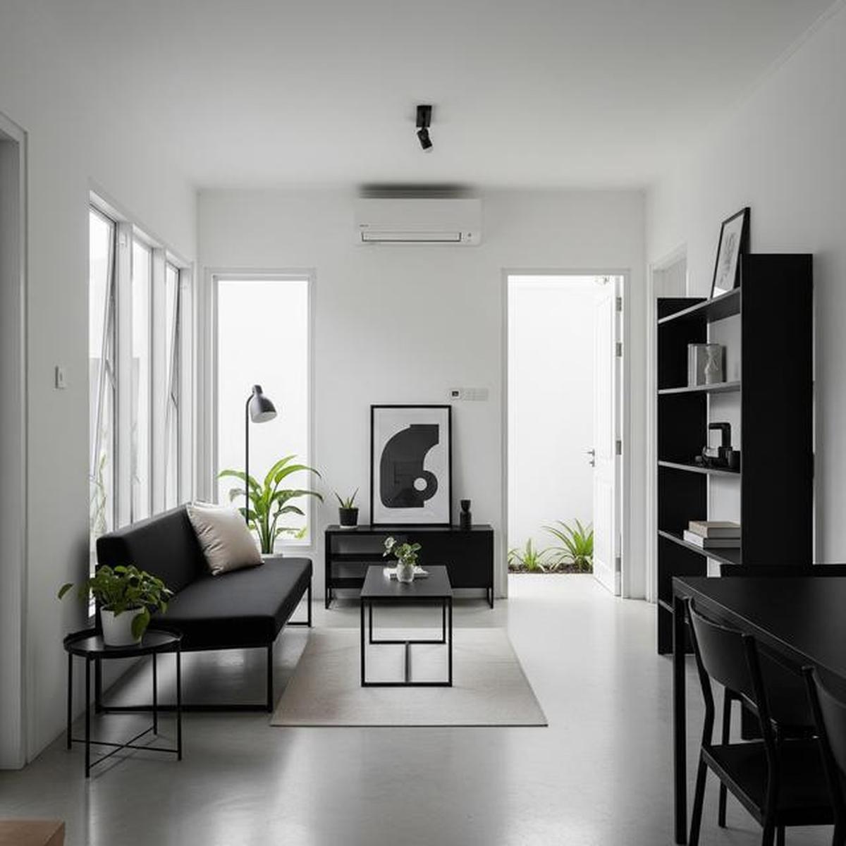 9 Desain Rumah Kecil Minimalis Kombinasi Warna Putih dan Hitam, Elegan di Lahan Terbatas