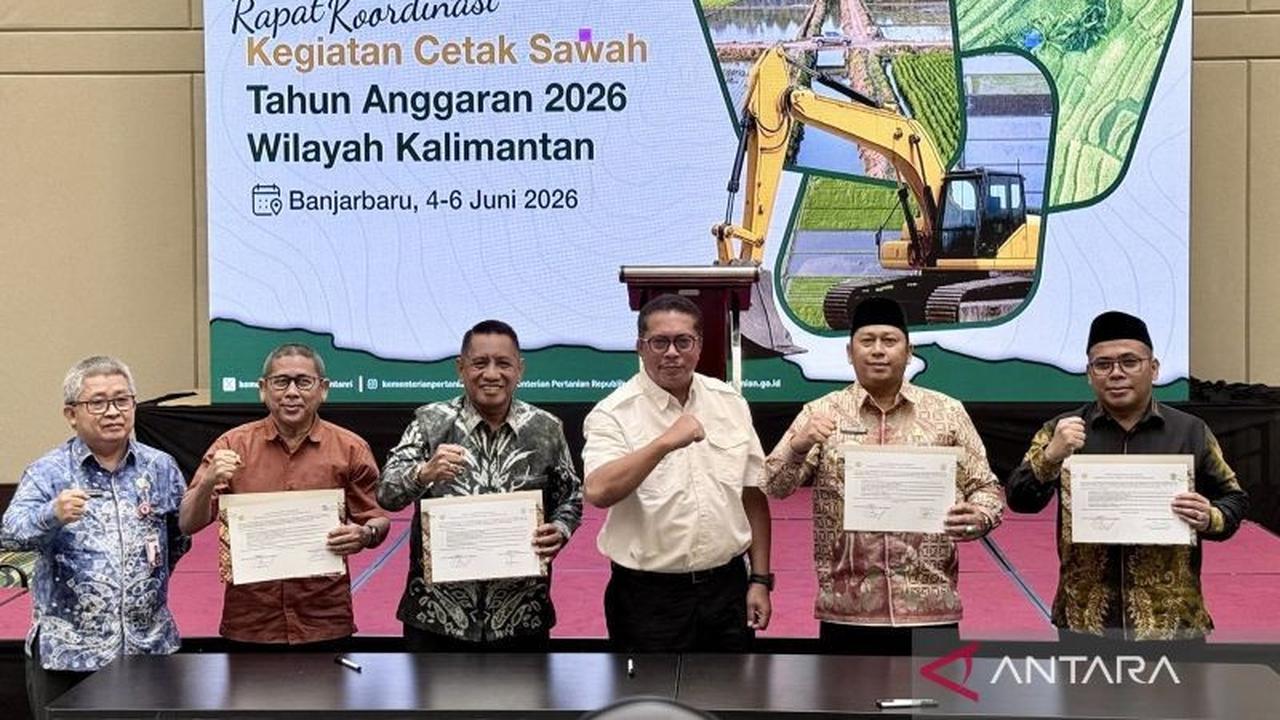 Kementan Perketat Pengawasan Cetak Sawah di Kalimantan untuk Percepat Tanam Padi Nasional