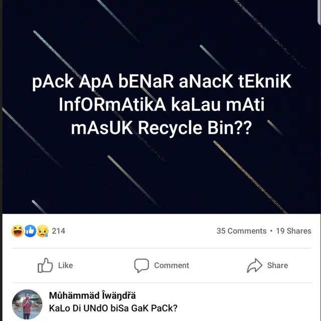 6 Tulisan Jokes Bapak-Bapak di Medsos Pakai Huruf Besar dan Kecil Ini Kocak