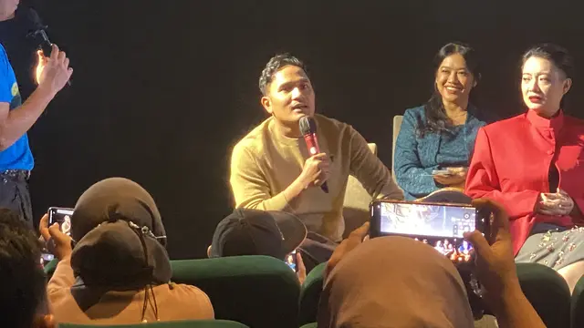Tanta Ginting dalam konferensi pers film Ghosthing yang dihelat di Jakarta, Jumat (9/10/2026). (Liputan6.com/Nola Vemiliana)