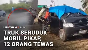 Pikap Rombongan Pengantin Ditabrak Truk di Indramayu, 12 Orang Meninggal Dunia