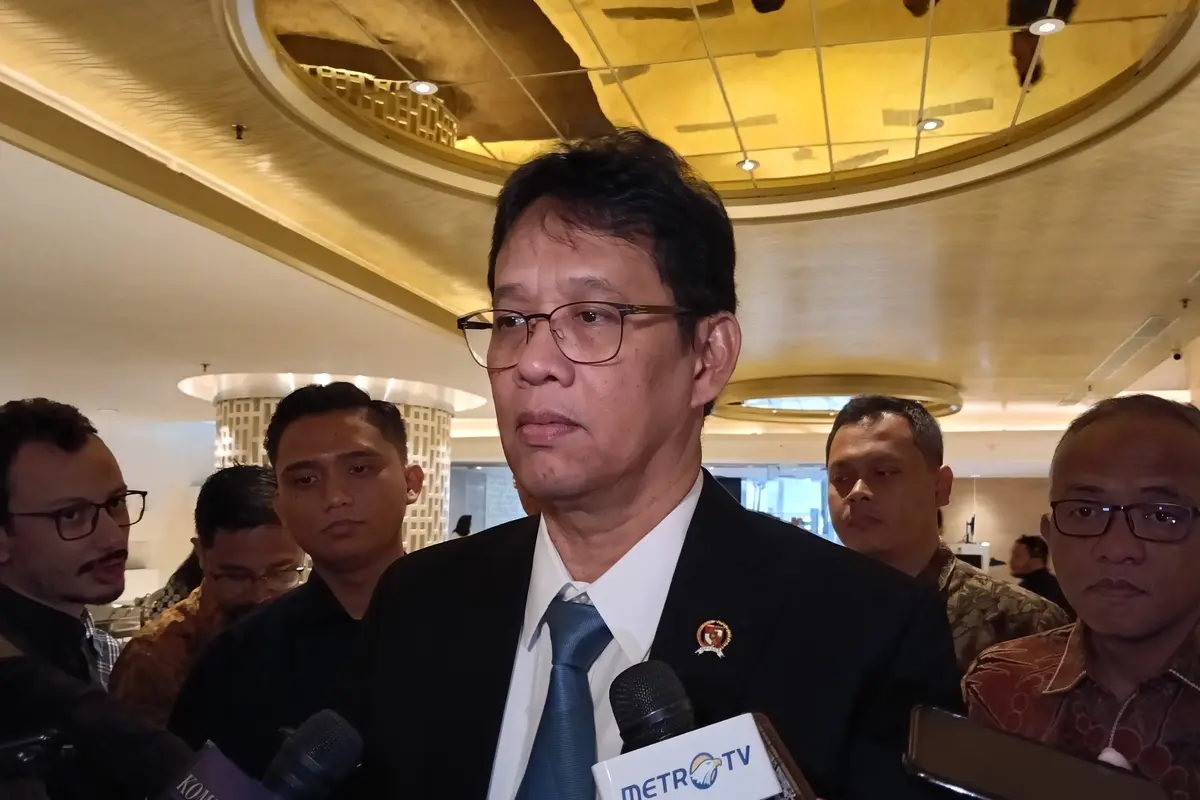 Menteri Keuangan Purbaya Yudhi Sadewa di Thamrin Nine Ballroom, Jakarta, Selasa (27/1/2026). (Liputan6.com/Maulandy)