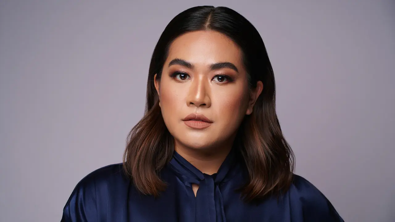 Model Rambut Panjang Wanita Gemuk agar Terlihat Kurus (Foto: Reve Art AI)