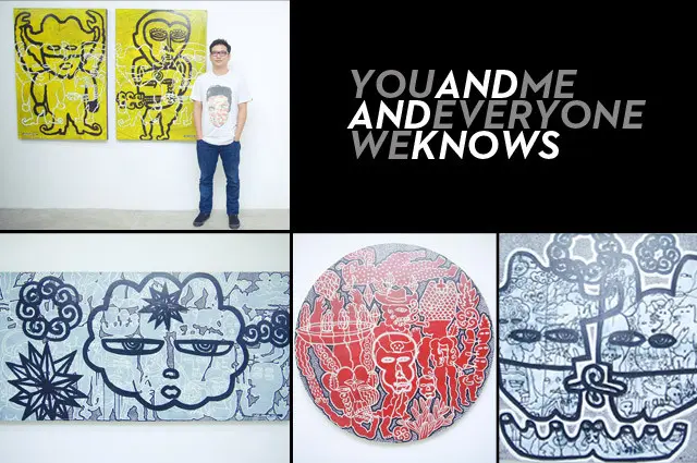 Soni Irawan dan beberapa karyanya di Vivi Yip Art Room