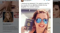 Pemenang Miss Universe 1996 Alicia Machado mendukung Hillary Clinton (Twitter)