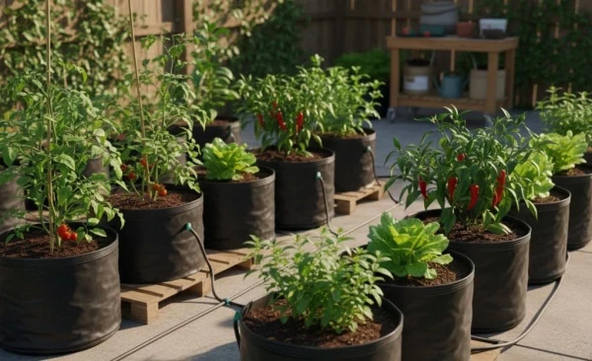 Ilustrasi Polybag Gardening