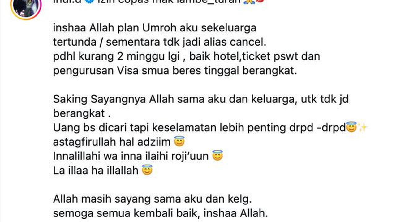Inul Daratista Batal Umrah Buntut Israel dan AS Serang Iran, Padahal Tinggal Terbang 2 Minggu Lagi