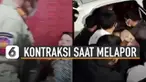 Saat tengah melapor, korban mengalami kontraksi dan dilarikan ke rumah sakit.