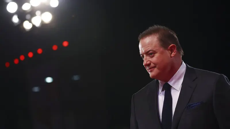 Brendan Fraser dalam Festival Film Venesia 2022. (Vianney Le Caer/Invision/AP)