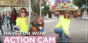 Jalan-Jalan di Taman Hiburan Ditemani Action Cam Super Kece