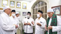 Calon Wali Kota Surabaya Machfud Arifin mengikuti selawat bersama Majelis Zikir Rottibul Haddad di Ampel, Surabaya, dalam rangka memperingati Maulid Nabi Muhammad SAW 1442 Hijiriah. (Ist)