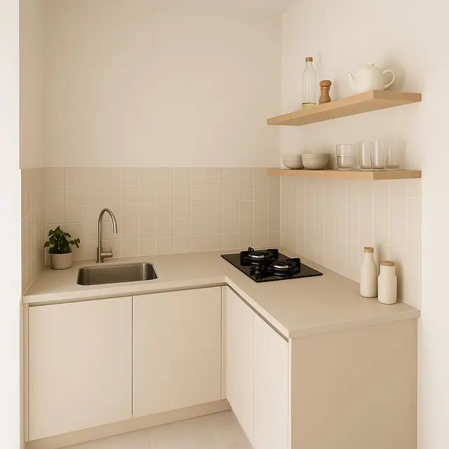 Desain Dapur Minimalis Ukuran 2x3 Bentuk L