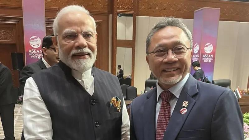 Menteri Perdagangan Zulkifli Hasan dalam Pertemuan ASEAN-India di rangkaian KTT ASEAN 2023. (Dok Kemendag)