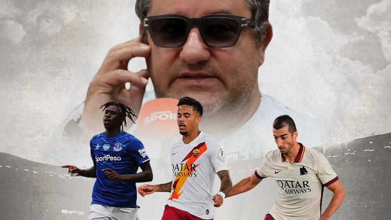Ilustrasi - Mino Raiola, Moise Kean, Justin Kluivert, Henrikh Mkhitaryan