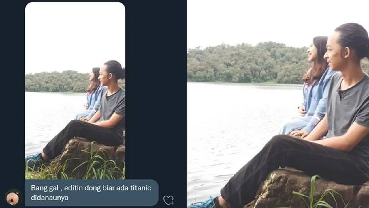7 Hasil Editan Foto Netizen Minta Ada Kapal Titanic di Danau Ini Kocak