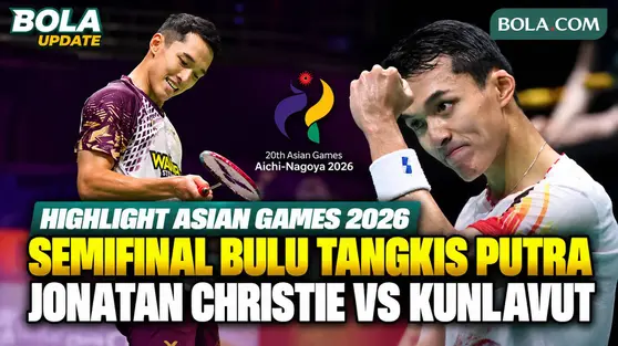 Highlight Jonatan Christie Lawan Kunlavut Vitidsarn di Semifinal Bulu Tangkis Putra Asian Games 2026