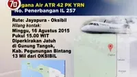 Puing Trigana Air Ditemukan di Air Terjun Oskop 