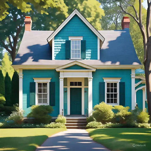 Inspirasi Cat Rumah Warna Hijau dan Biru