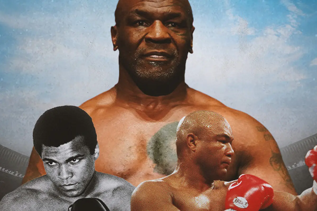 Ilustrasi - Mike Tyson, Muhammad Ali, George Foremann