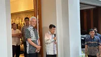 Calon presiden (capres) Ganjar Pranowo mengaku hanya bersilaturahmi menemui Wakil Presiden ke-10 dan ke-12 Jusuf Kalla alias JK. (Foto:Liputan6/Nanda Perdana Putra)