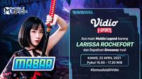 Mabar Mobile Legends bareng Larissa Rochefort di Vidio. (Sumber : dok. vidio.com)